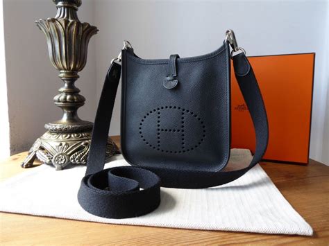 hermes bag evelyne tpm mini black epsom supple palladium|hermes evelyne tpm price.